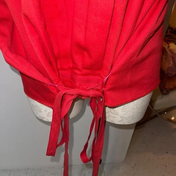 Susanne Bommer Top And Bermuda Shorts Set Outfit Size Medium Red Kiss Cotton New